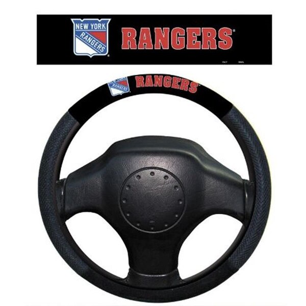 Fremont Die Fremont Die New York Rangers Poly-Suede Steering Wheel Cover FR43649 - main
